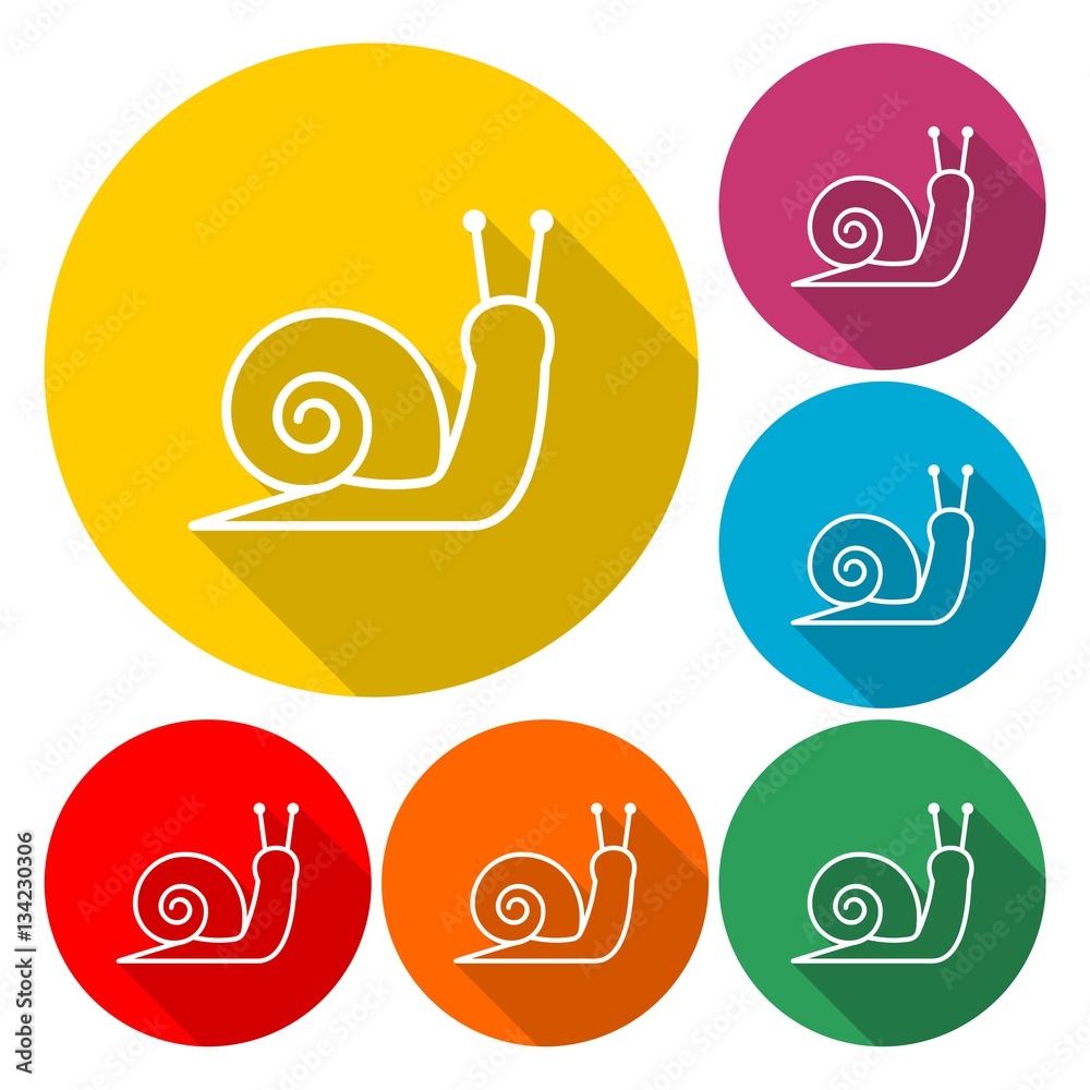 Stylized silhouette of a snail - vector Illustration Stylized silhouette of a snail - vector Illustration