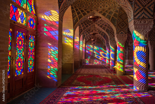 Nasir Al-Mulk Mosque in Shiraz, Iran photo