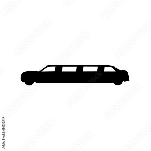 icon of limousine. vector illustration