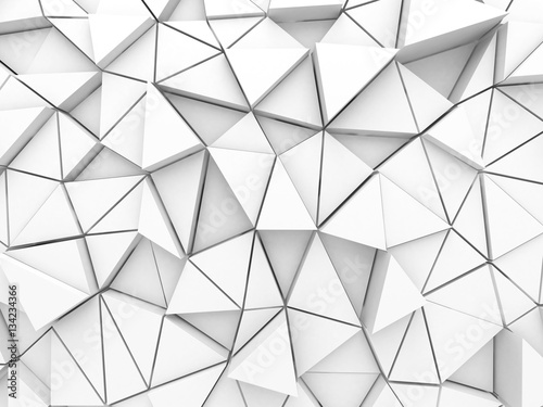 Abstract architectural white triangle low poly background
