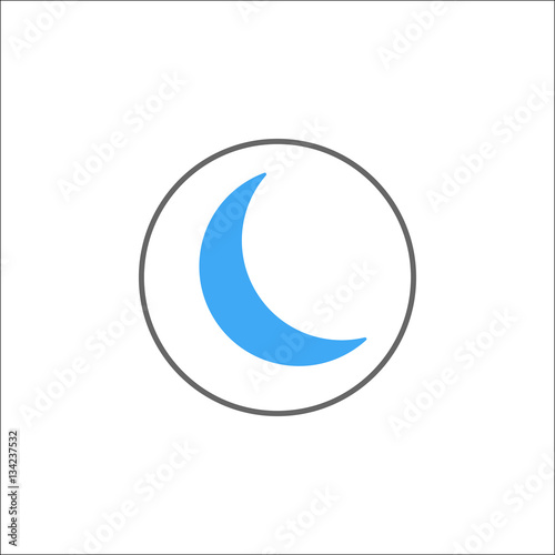 Sleep mode solid icon  mobile sign and new moon pictogram  vector graphics  a colorful filled pattern on a white background  eps 10.