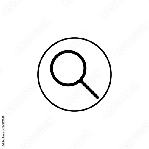 Search filled icon, mobile sign and magnifier pictogram, vector graphics, a filled pattern on a white background, eps 10.