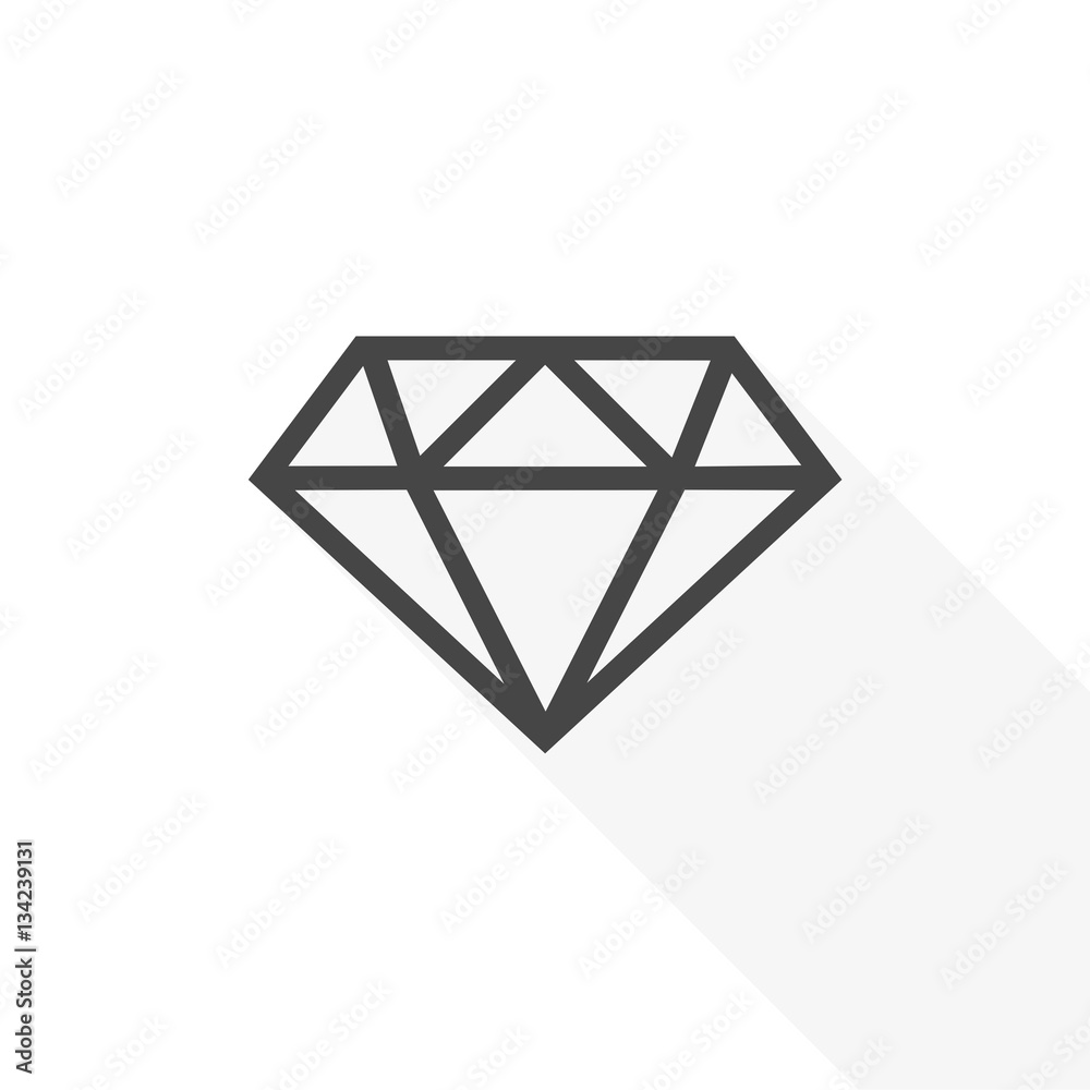 Diamond Icon Flat Graphic Design - vector Illustration Diamond Icon Flat Graphic Design - vector Illustration