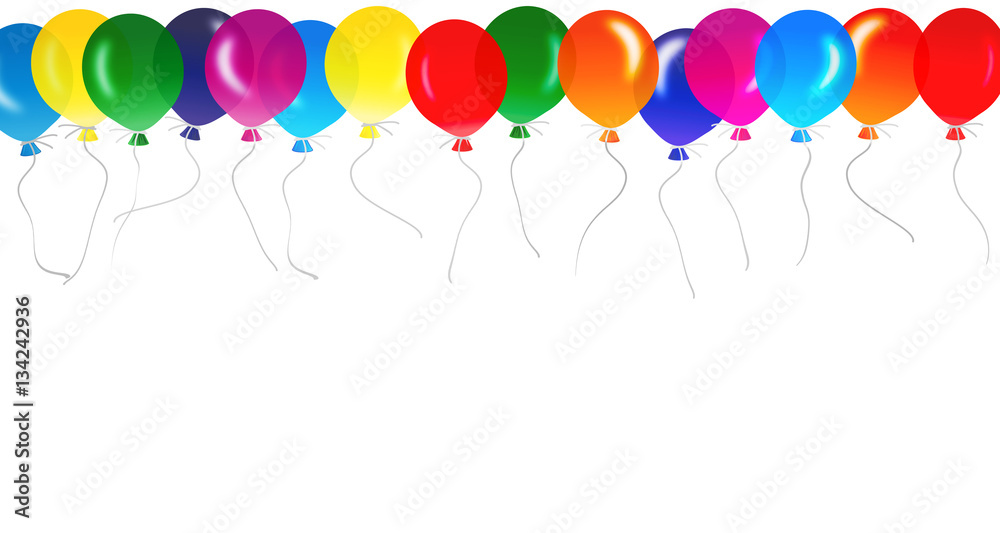 Colorful balloons isolated against a white background Colorful balloons isolated against a white background