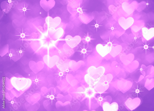 Heart background boke photo  bright magenta color. Abstract holiday  celebration and valentine backdrop.