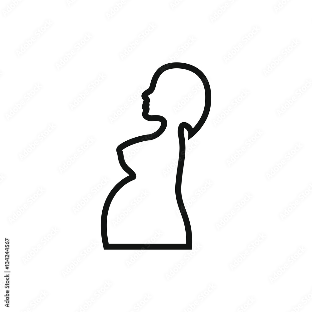 pregnant woman icon illustration