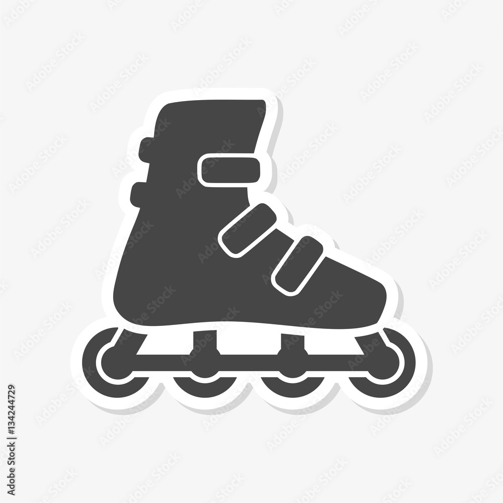 Fototapeta premium Roller Skates Icon Flat Graphic Design - vector Illustration