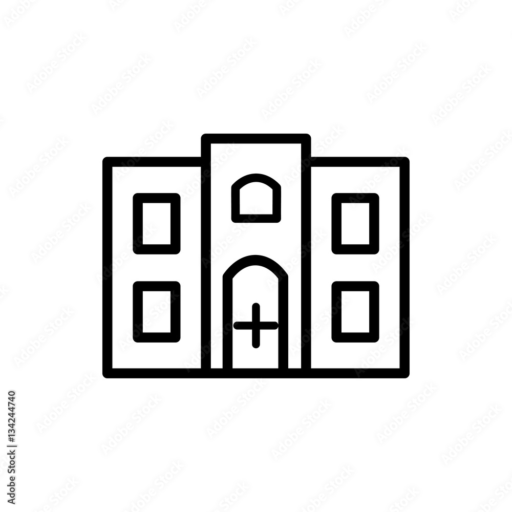 hospital building icon illustration hospital building icon illustration