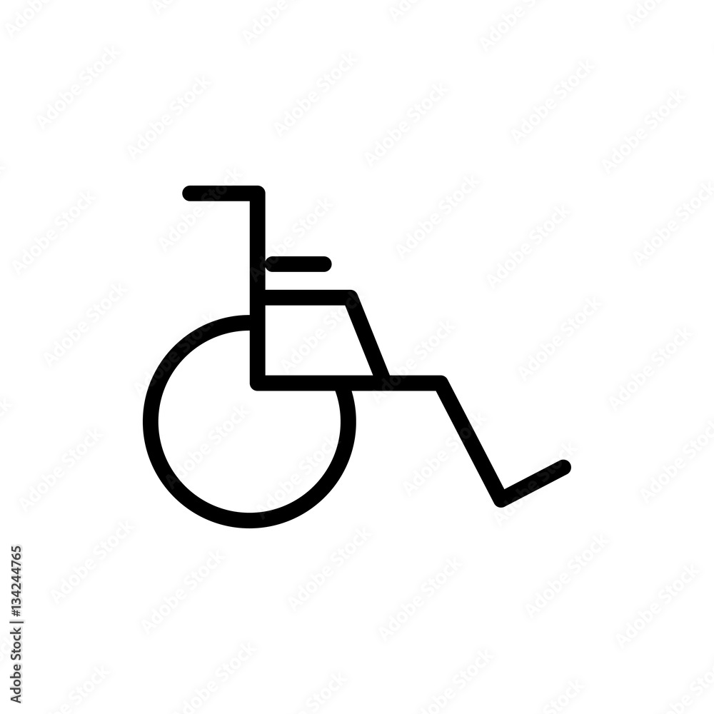 wheel chair icon illustration wheel chair icon illustration