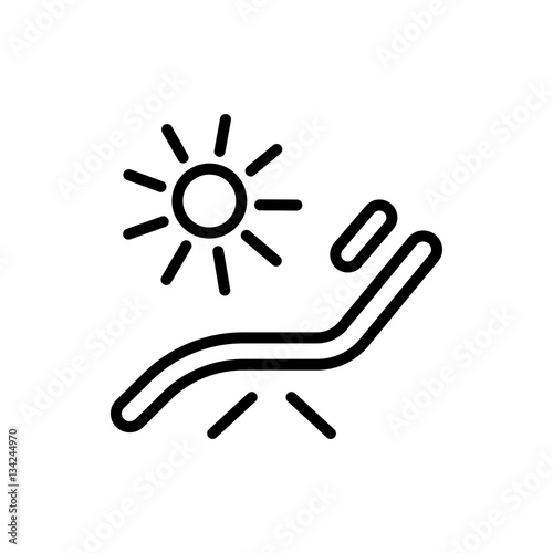sunbed icon illustration