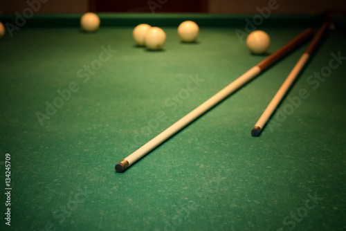 Cues and balls for billiards