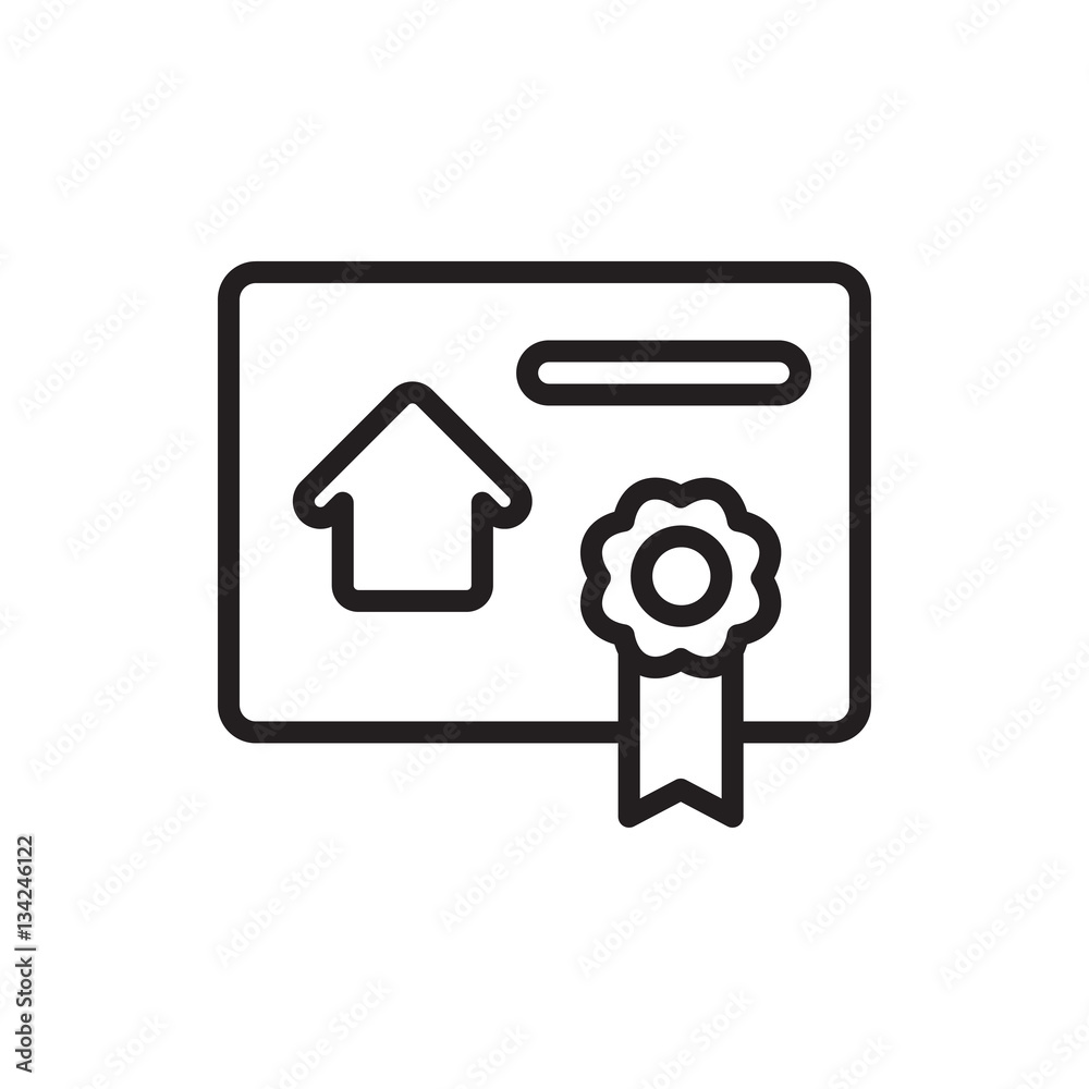 bill of house sell icon illustration bill of house sell icon illustration