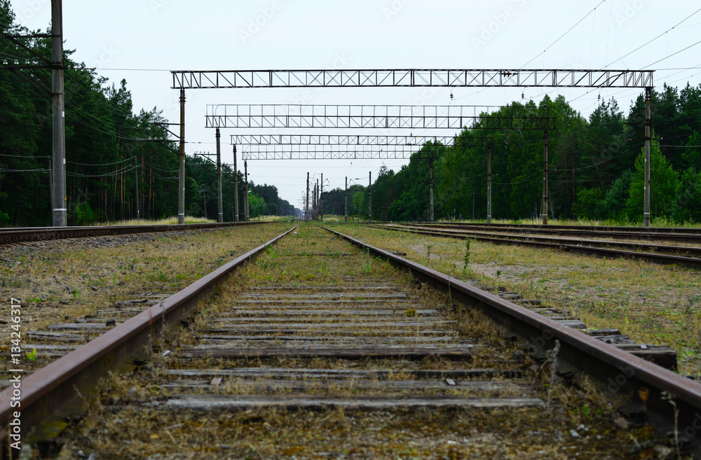 Belarusian Railways, Grodno region, Belarus, summer, day,
