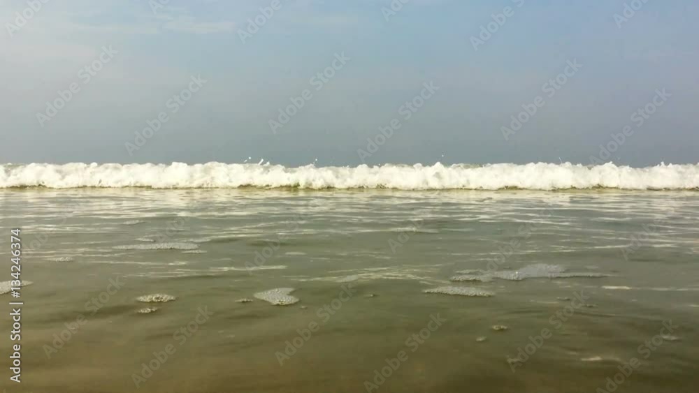 waves crash onto the coast and onto the camera waves crash onto the coast and onto the camera