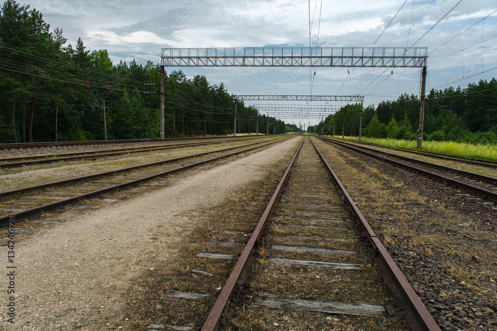 Belarusian Railways, Grodno region, Belarus, summer, day,