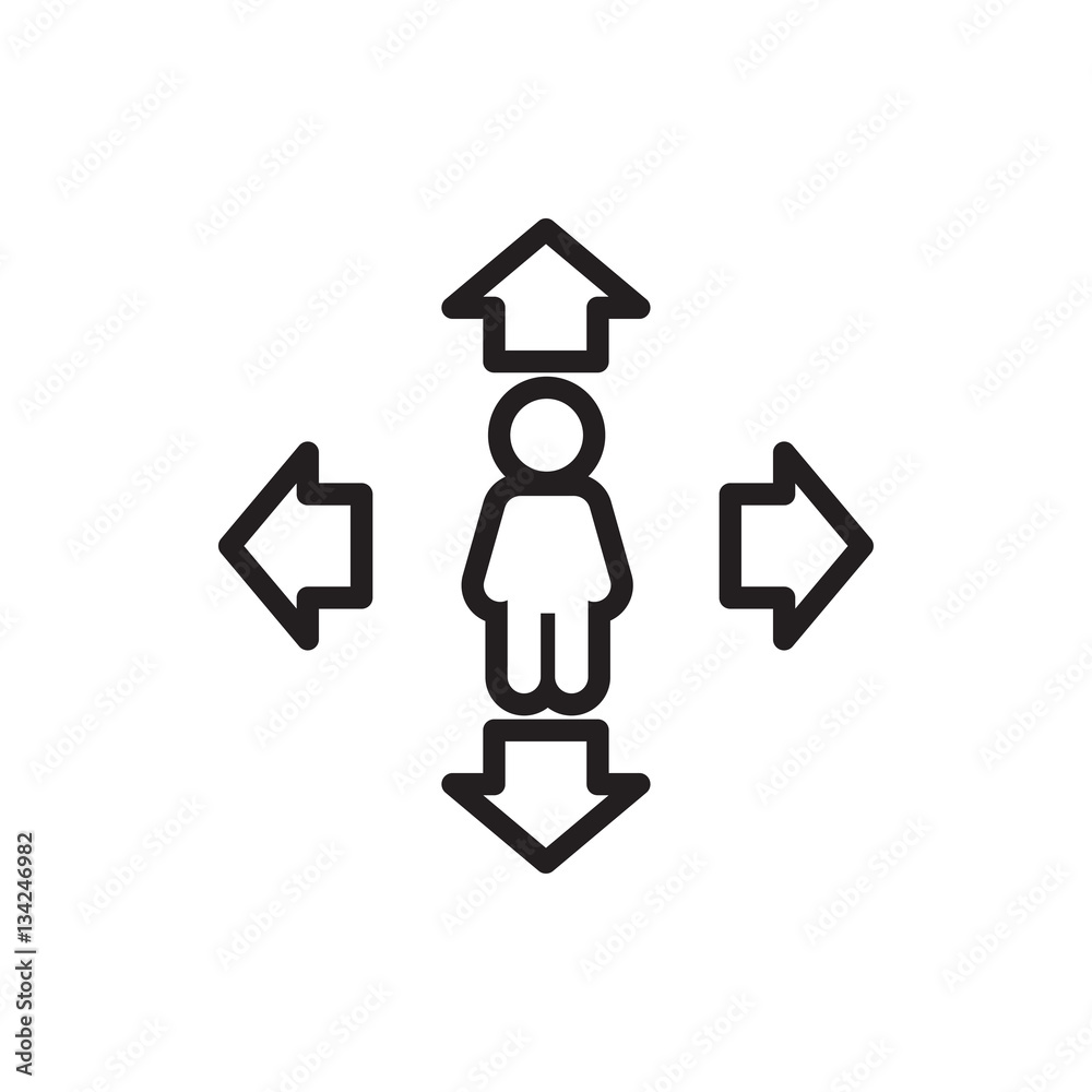 man move icon illustration man move icon illustration