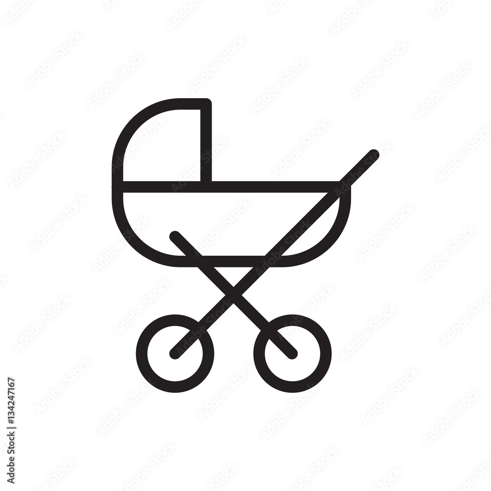 baby stroller icon illustration baby stroller icon illustration