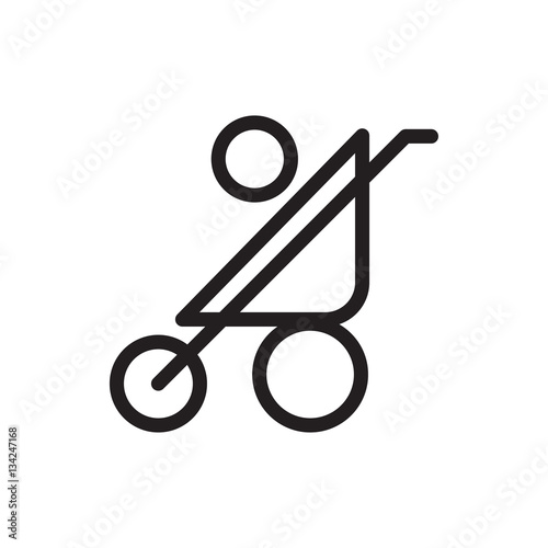 baby stroller icon illustration