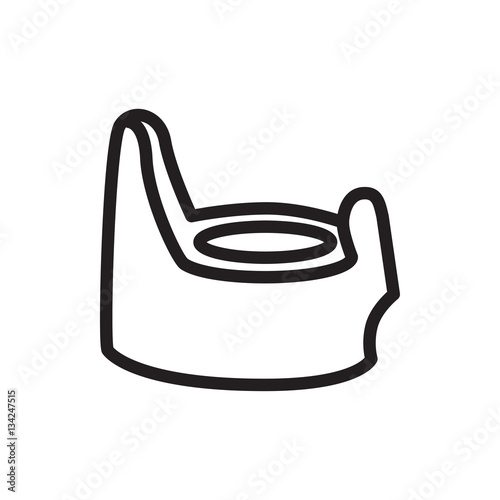 baby potty icon illustration