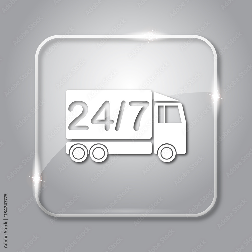 24 7 delivery truck icon 24 7 delivery truck icon