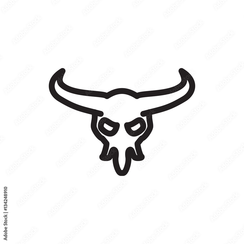 bull skull icon illustration bull skull icon illustration