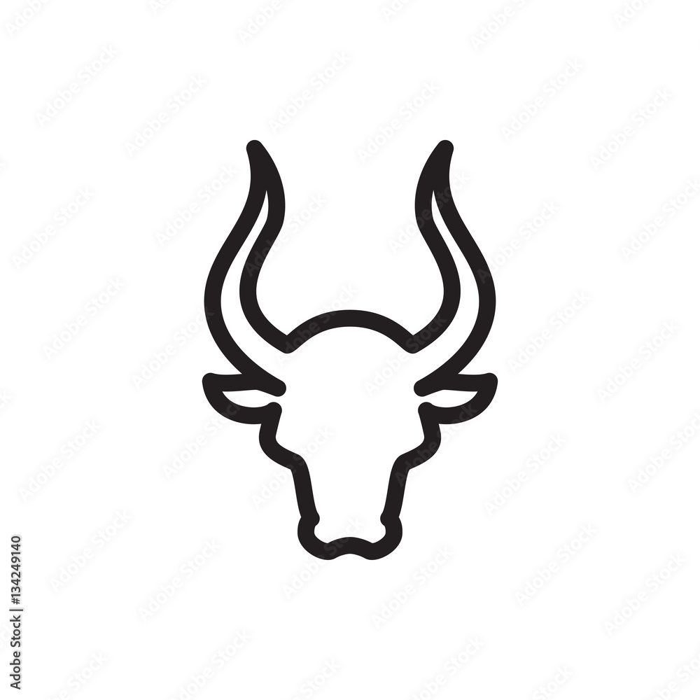 Obraz premium bull icon illustration