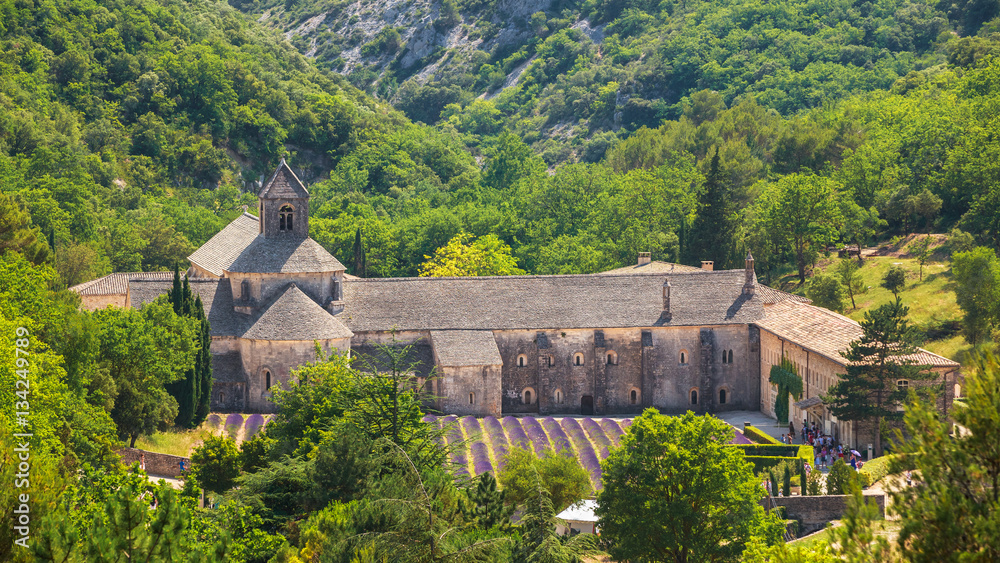 Ancient monastery Abbaye Notre-Dame de Senanque or Notre-Dame de Senanque