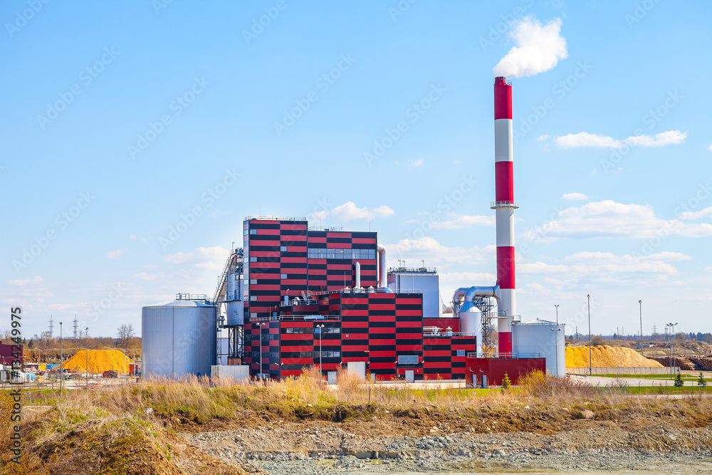 Industrial power plant, Tallinn Estonia. Ecological friendly energy reneration using secondary raw materials (wooden) Industrial power plant, Tallinn Estonia. Ecological friendly energy reneration using secondary raw materials (wooden)