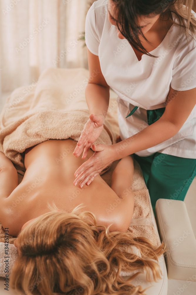 Naklejka premium Back Massage