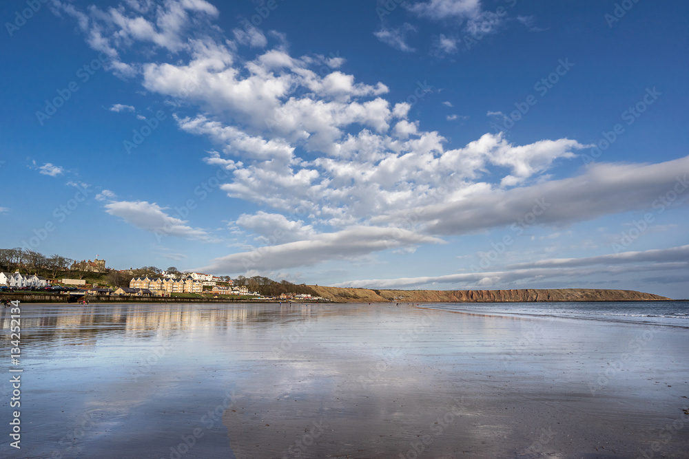 The beach in Filey on the Yorkshire coast The beach in Filey on the Yorkshire coast