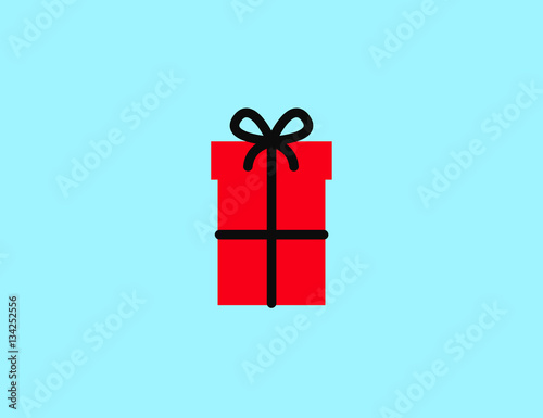 Vector flat gift box present icon