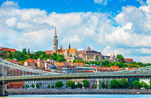 Photography View to fishermans bastion in Budapest city