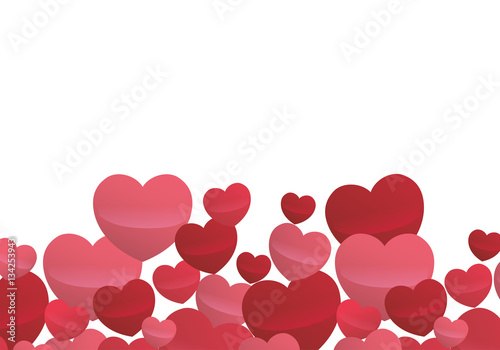 card valentine hearts love design vector illustration eps 10