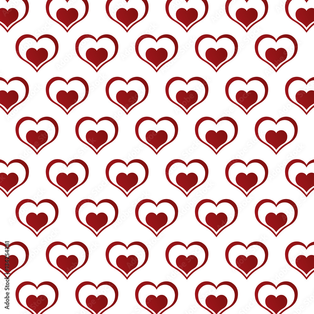 seamless pattern decoration hearts love design vector illustration eps 10