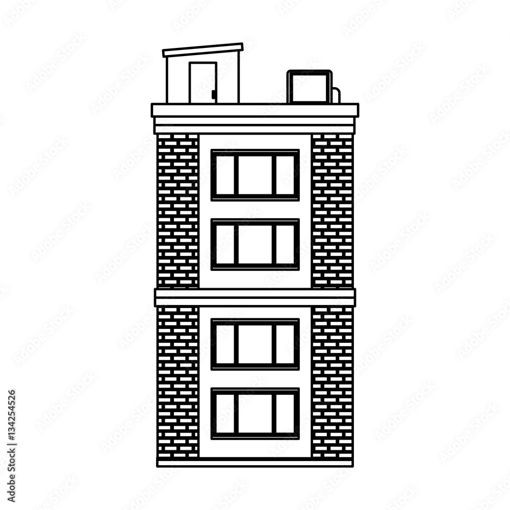 city building icon over white background. vector illustration city building icon over white background. vector illustration