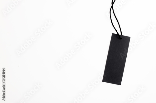 Isolated black blank price tag