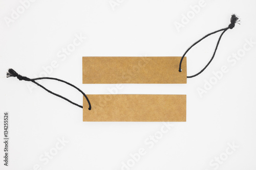 Brown blank paper price tag