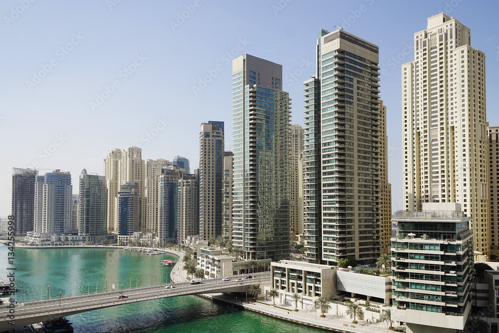 Obraz premium Dubai Marina, United Arab Emirates, Asa