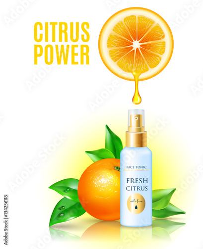 Citrus Power Cosmetics Colorful Composition Poster