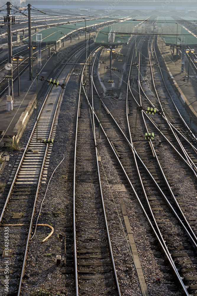 Fototapeta premium Rails et quais de gare