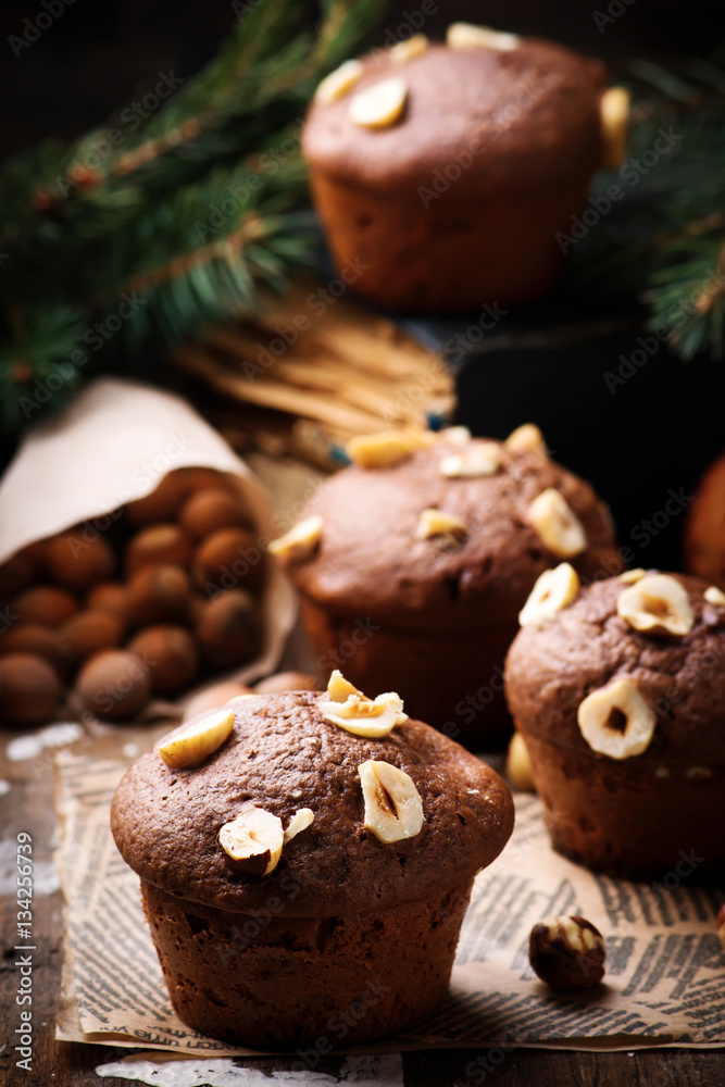 nutella cakes.rustic style.