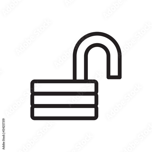 opened lock icon illustration