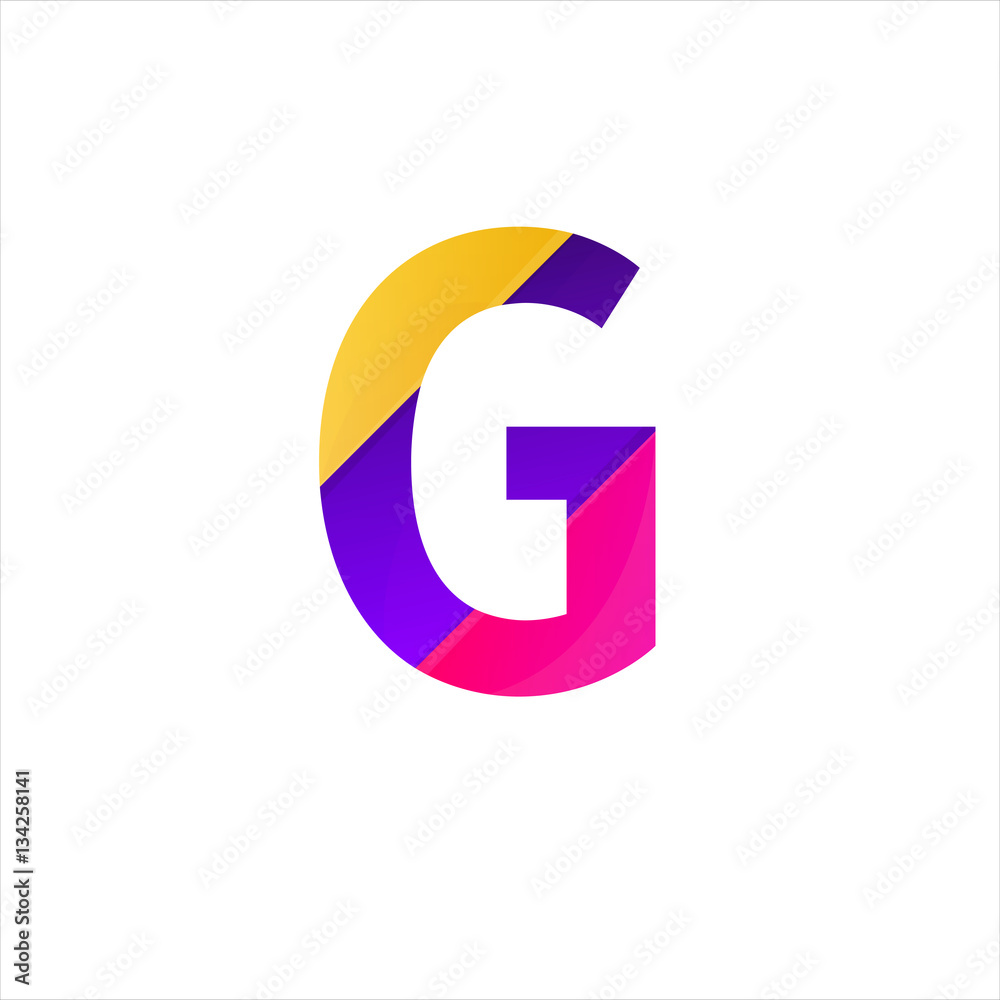 Abstract G letter icon funny flat sign vector logo design Abstract G letter icon funny flat sign vector logo design