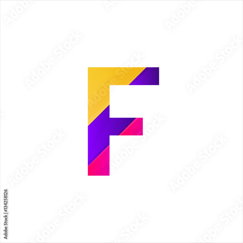 Free Download Abstract F letter icon funny flat sign vector logo design - GFXLoad