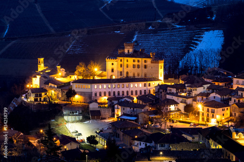 Barolo Castle by night