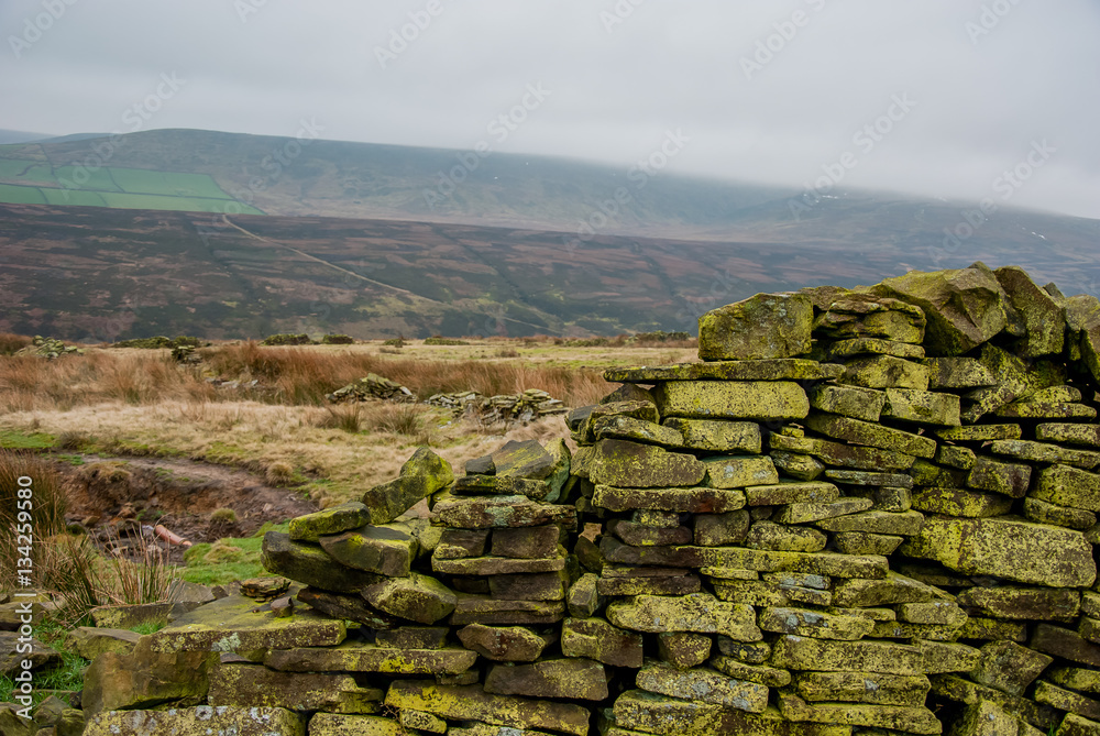 The brick in the wall. Peak District National Park. UK
