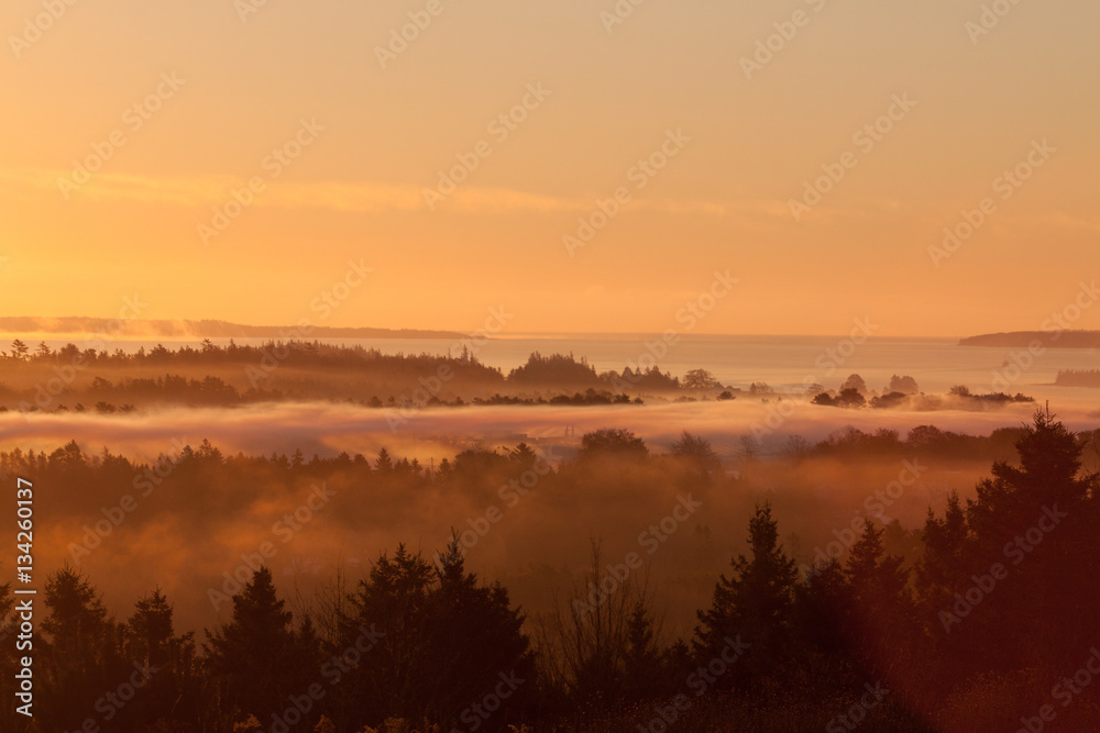 sunrise at the canadian east coast , Chester , Nova Scotia