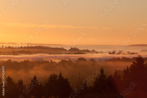 sunrise at the canadian east coast , Chester , Nova Scotia