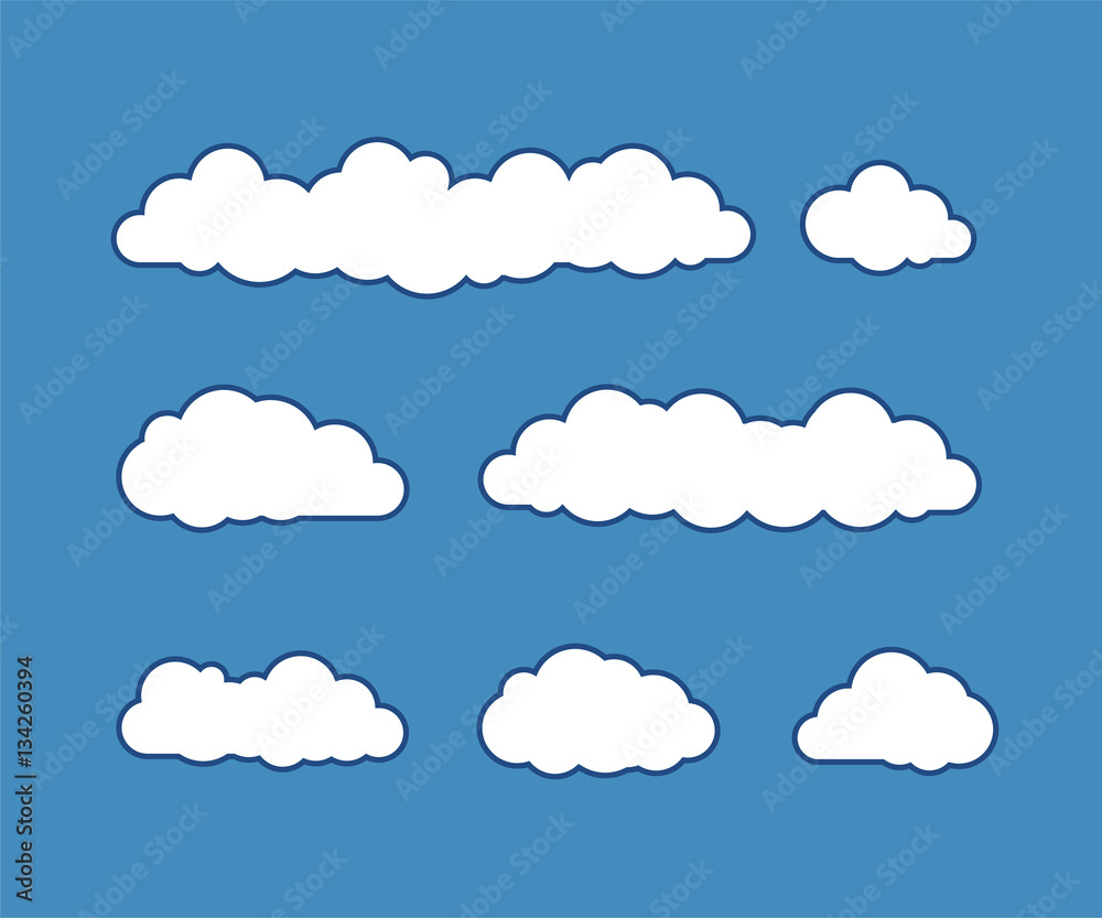 Cloud icons on vector illustration Cloud icons on vector illustration