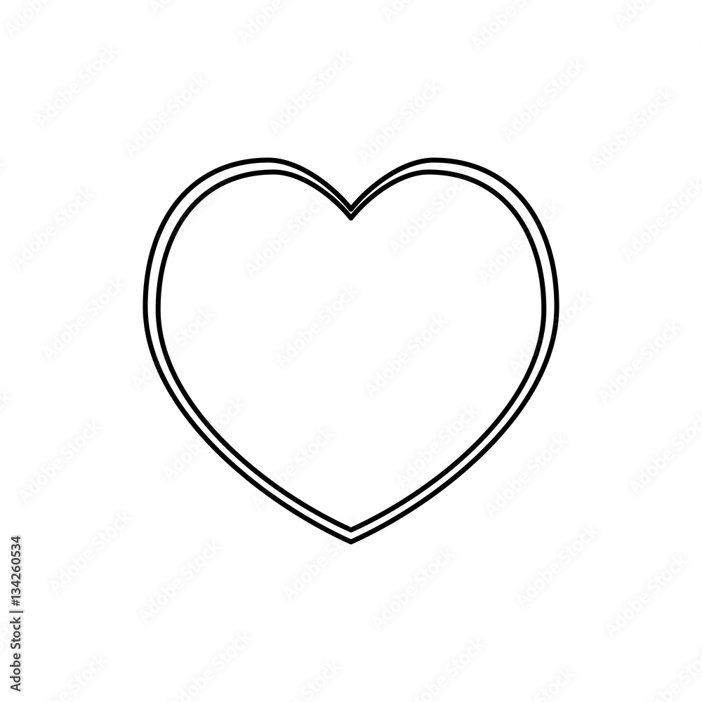 Romantic heart concept icon vector illustration graphic design Romantic heart concept icon vector illustration graphic design